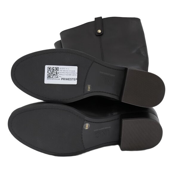 I.N.C. Fawne Wide-Calf Riding Boots Black 9.5 - Picture 6 of 6